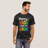 Leraar Kinderen Retro Groovy 100 dagen Happy 100th T-shirt (Voorkant volledig)