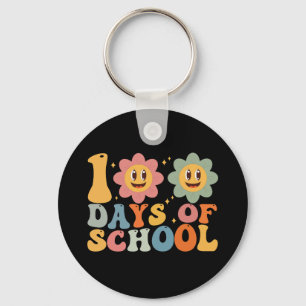 Leraar Kinderen Retro Groovy 100 Dagen School  Sleutelhanger