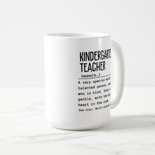 leraar Kindergarten Koffiemok (Voorkant rechts)