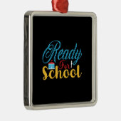 Leraar klaar voor school metalen ornament (Rechts)