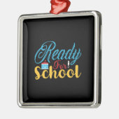Leraar klaar voor school metalen ornament (Links)