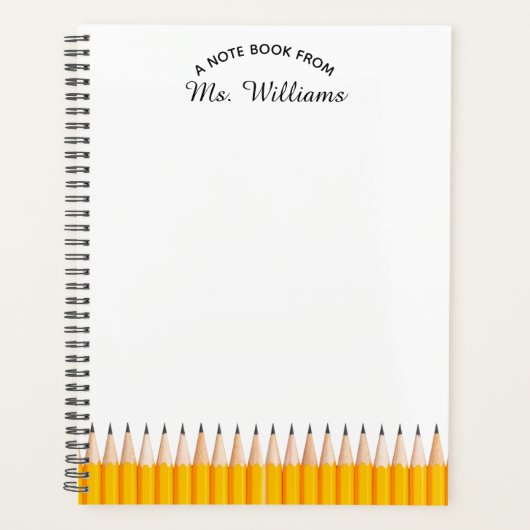Leraar Klas Potlood Aangepaste Naam Planner (Voorkant)
