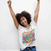 Leraar kleurrijk retro quote t-shirt