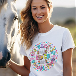 Leraar kleurrijk retro quote t-shirt