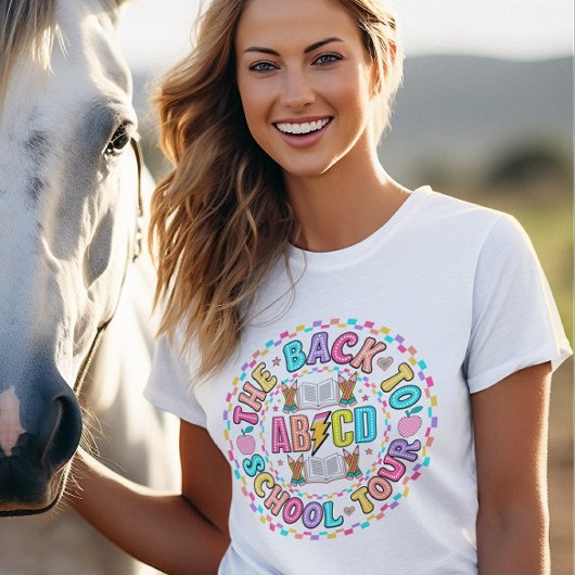 Leraar kleurrijk retro quote t-shirt