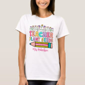 Leraar kleurrijk retro quote t-shirt (Voorkant)