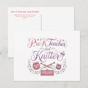 Leraar kleuteronderwijs en breister   Leraar Briefkaart