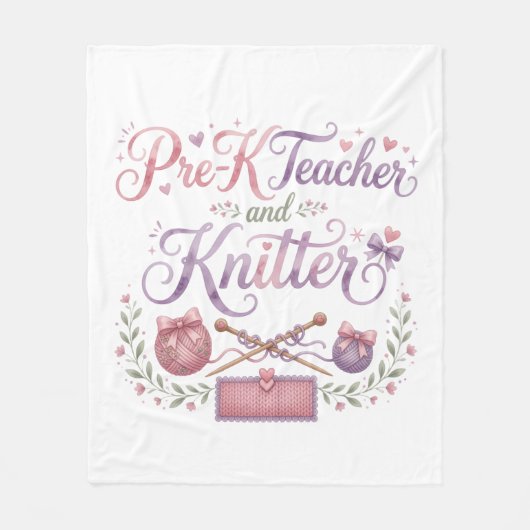 Leraar Kleuterschool en Breister | Knus Gewatteerd Fleece Deken (Voorkant)