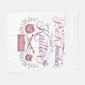 Leraar Kleuterschool en Breister | Knus Gewatteerd Fleece Deken (Voorkant (Horizontaal))