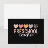 Leraar kleuterschool Terug naar school Bedankkaart (Voorkant / Achterkant)