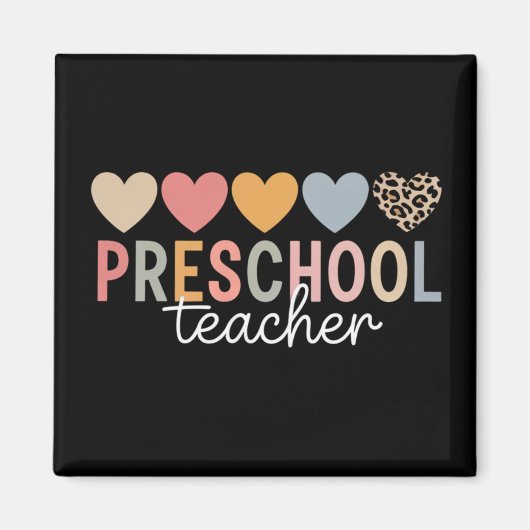 Leraar kleuterschool Terug naar school Magneet (Voorkant)