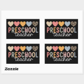 Leraar kleuterschool Terug naar school Rechthoekige Sticker (Vel)