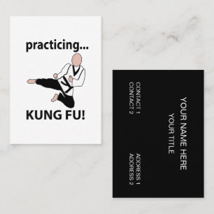 leraar kungfu zwartband vechtsporten visitekaartje