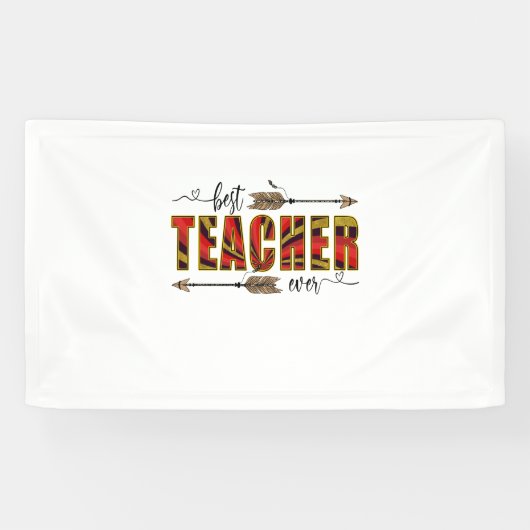 Leraar Kunst Beste leraar Evers Spandoek (Horizontaal)