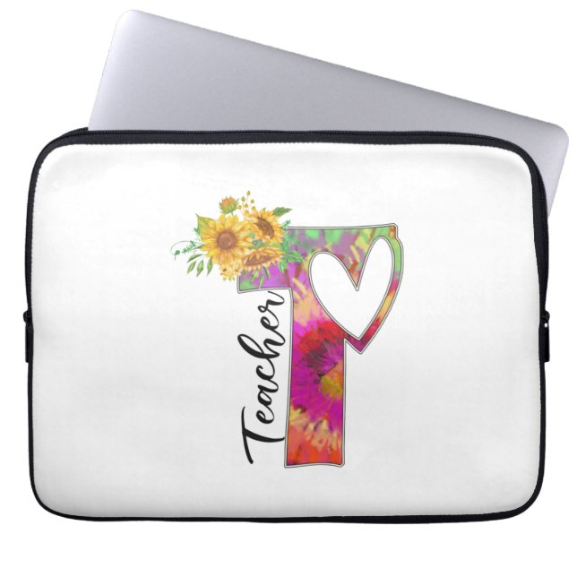 Leraar Kunst Bloem Leraar Laptop Sleeve (Voorkant)