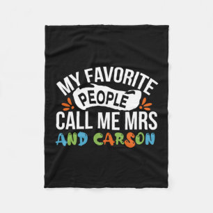 Leraar Kunst Favoriete Mensen noemen me Carson Fleece Deken