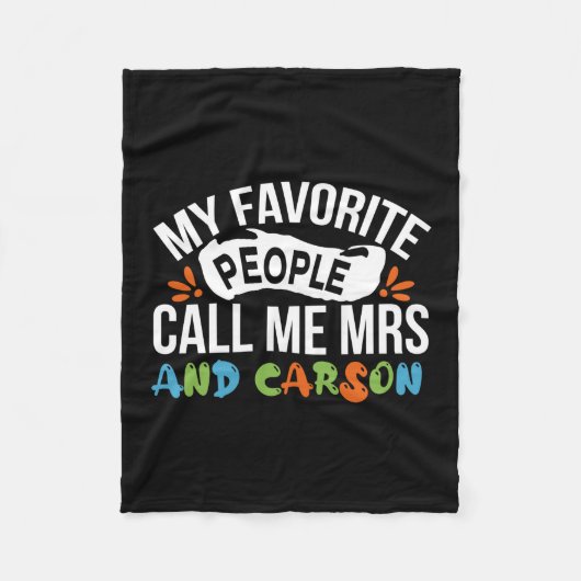 Leraar Kunst Favoriete Mensen noemen me Carson Fleece Deken (Voorkant)