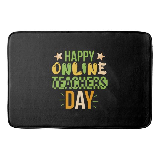Leraar Kunst Happy Online Teacher Day Badmat (Voorkant)