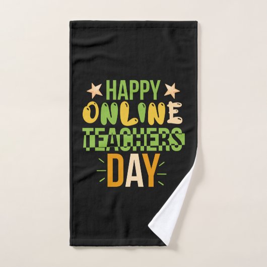 Leraar Kunst Happy Online Teacher Day Handdoek (Handdoek)