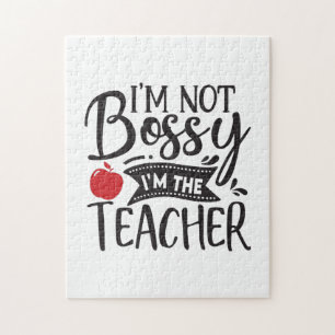 Leraar Kunst ik ben niet bossy ik ben leraar Legpuzzel
