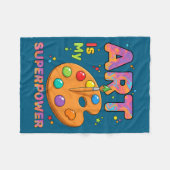 Leraar - Kunst is mijn superleraar tekenkunst Fleece Deken (Voorkant (Horizontaal))