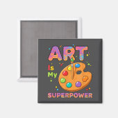 Leraar - Kunst is mijn superleraar tekenkunst Magneet (Voorkant / Achterkant)