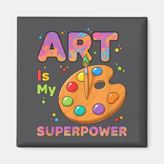 Leraar - Kunst is mijn superleraar tekenkunst Magneet (Voorkant)