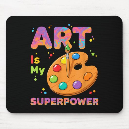 Leraar - Kunst is mijn superleraar tekenkunst Muismat (Voorkant)