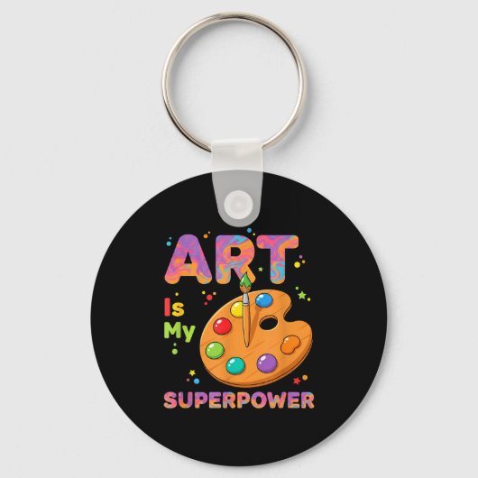 Leraar - Kunst is mijn superleraar tekenkunst Sleutelhanger (Voorkant)