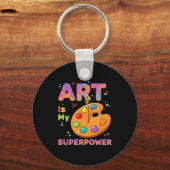 Leraar - Kunst is mijn superleraar tekenkunst Sleutelhanger (Voorkant)