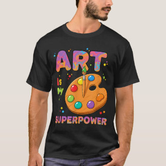 Leraar - Kunst is mijn superleraar tekenkunst T-shirt