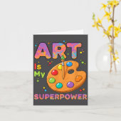 Leraar - Kunst Is Mijn Superwer Kunstleraar Tekene Kaart (Gele Bloem)