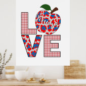 Leraar Kunst Liefde Lesgeven Poster (Keuken)
