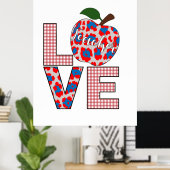 Leraar Kunst Liefde Lesgeven Poster (Thuiskantoor)
