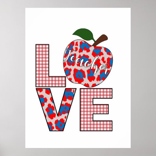 Leraar Kunst Liefde Lesgeven Poster (Voorkant)