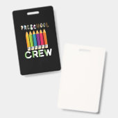 Leraar Kunst Preschool Bemanner Leraar Badge (Front & Back)