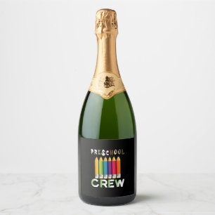 Leraar Kunst Preschool Bemanner Leraar Sparkling Wijnetiket
