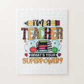 Leraar Kunst schreef een leraar Legpuzzel (Verticaal)