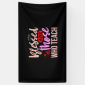 Leraar Kunst verslaafd zijn degenen die leren Spandoek (Verticaal)