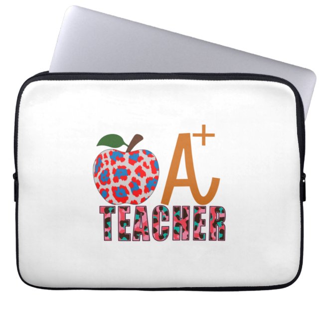 Leraar Kunstappel A Plus Leraar Laptop Sleeve (Voorkant)