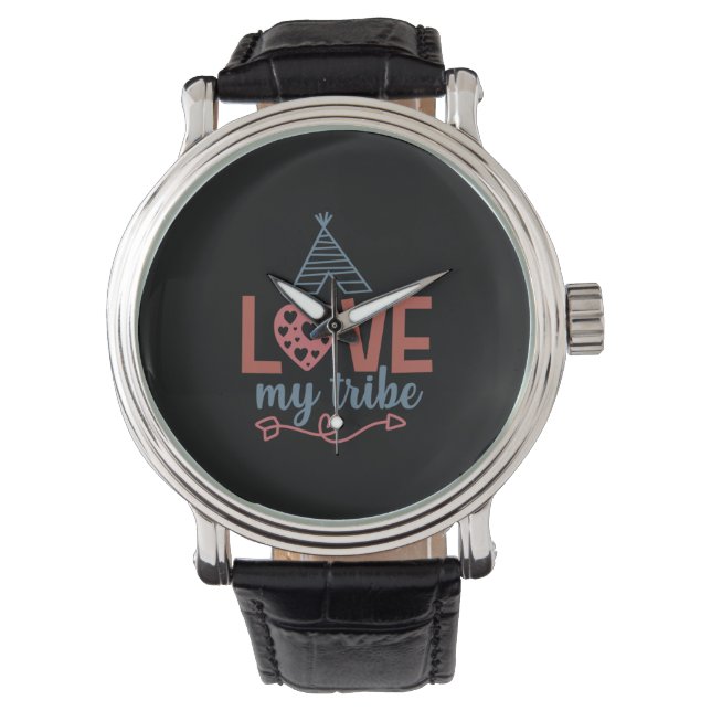 Leraar Kunstliefde Mijn stam Horloge (Voorkant)