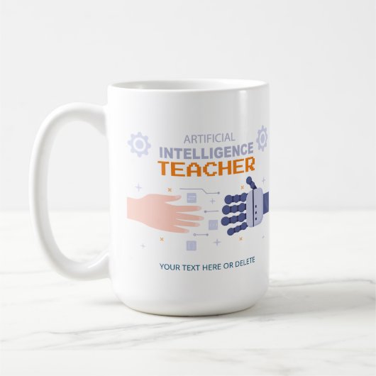 Leraar Kunstmatige Intelligentie - man & machine Koffiemok (Links)