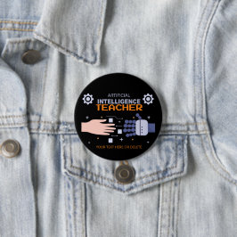 Leraar Kunstmatige Intelligentie - man & machine Ronde Button 7,6 Cm