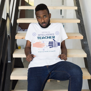 Leraar Kunstmatige Intelligentie - man & machine T-shirt