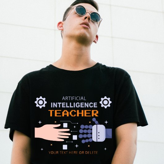 Leraar Kunstmatige Intelligentie - man & machine T-shirt