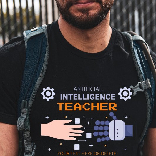 Leraar Kunstmatige Intelligentie - man & machine T-shirt