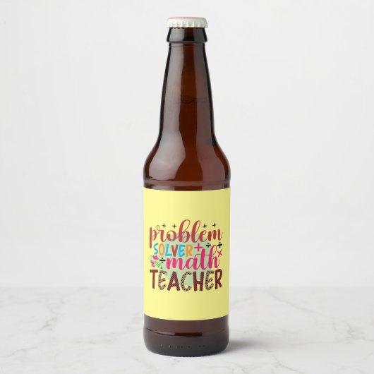 Leraar Kunstprobleem Oplossen Wiskunde Leraar Bier Etiket (Voorkant)