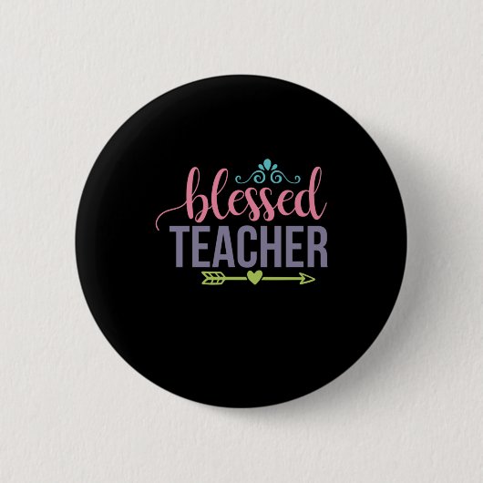Leraar Kunstverslaafde leraar Ronde Button 5,7 Cm (Voorkant)