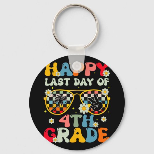 Leraar Laatste Schooldag 4e Klas Kinderen Jongens Sleutelhanger (Voorkant)