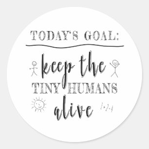 Leraar Leerles Kleine Menselijke Schoolschool Afst Ronde Sticker